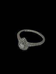 Lady's Diamond Engagement Ring 45 Diamonds .49 Carat T.W. 10K White Gold